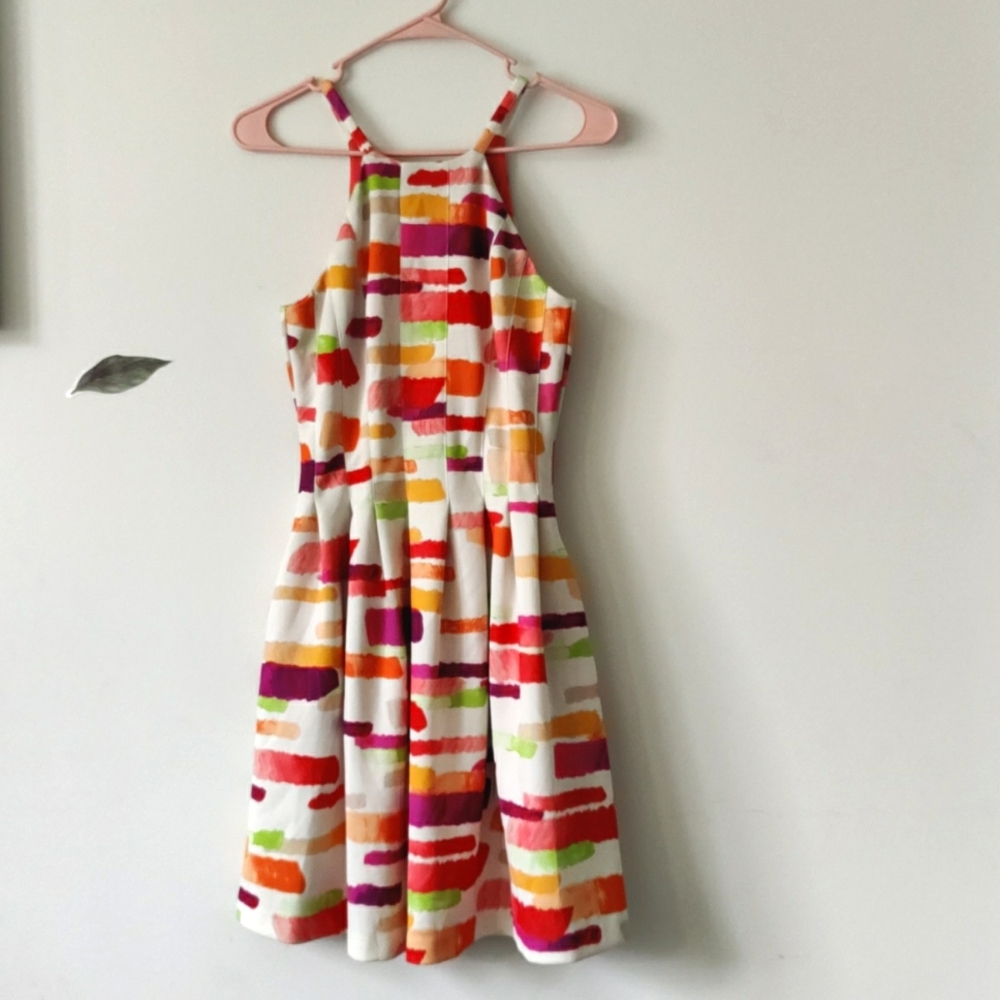 NWOT Vince Camuto Abstract Color Watercolor Dress